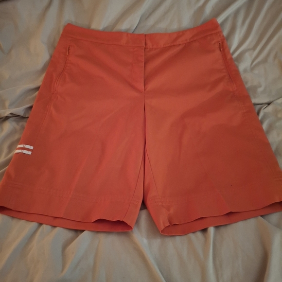 Izod Women's Vibrant Orange Athletic Shorts - Picture 3 of 9